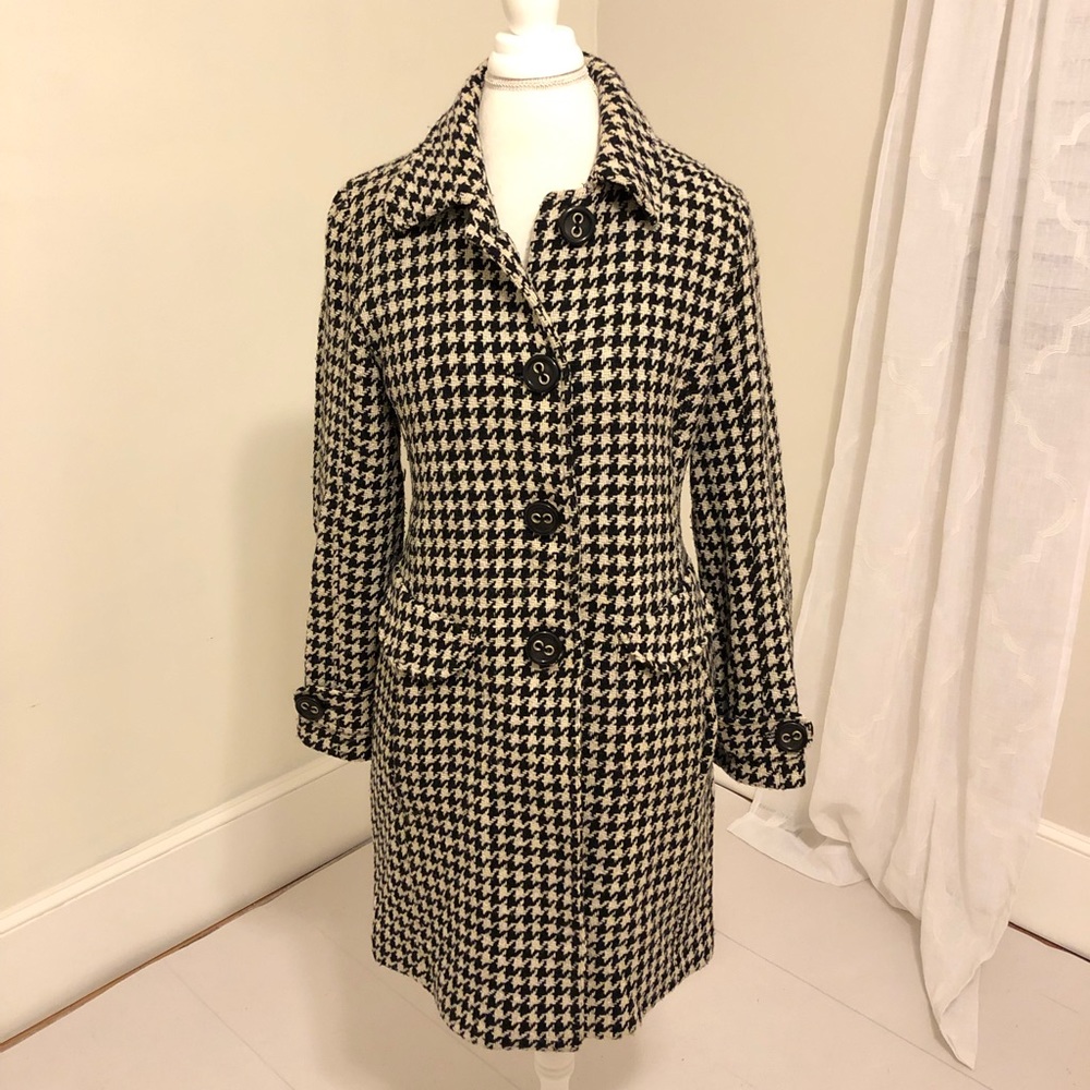 Black & Ivory Houndstooth Jacket